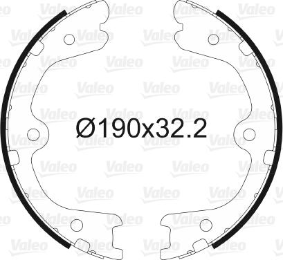 Valeo 564134 - Комплект тормозов, ручник, парковка autospares.lv