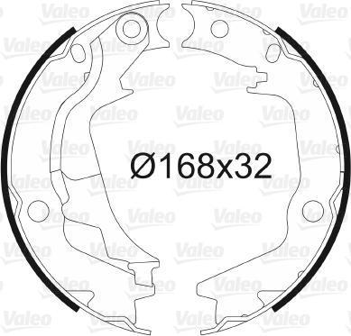 Valeo 564135 - Комплект тормозов, ручник, парковка autospares.lv