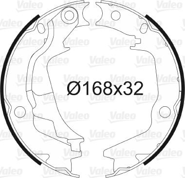 Valeo 564138 - Комплект тормозов, ручник, парковка autospares.lv