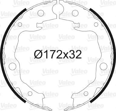 Valeo 564128 - Комплект тормозов, ручник, парковка autospares.lv