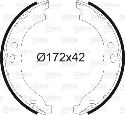 Valeo 564171 - Комплект тормозов, ручник, парковка autospares.lv