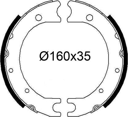 Valeo 564318 - Комплект тормозных колодок, барабанные autospares.lv