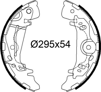 Valeo 564312 - Комплект тормозных колодок, барабанные autospares.lv