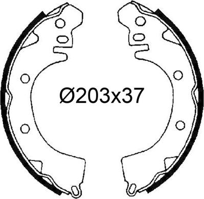 Valeo 564330 - Комплект тормозных колодок, барабанные autospares.lv