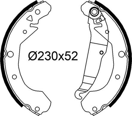 Valeo 564338 - Комплект тормозных колодок, барабанные autospares.lv