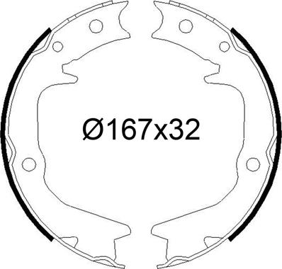 Valeo 564248 - Комплект тормозных колодок, барабанные autospares.lv