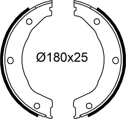 Valeo 564247 - Комплект тормозных колодок, барабанные autospares.lv