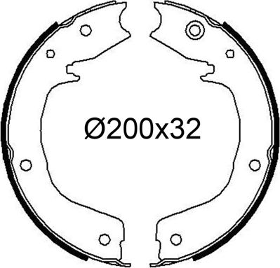 Valeo 564256 - Комплект тормозных колодок, барабанные autospares.lv