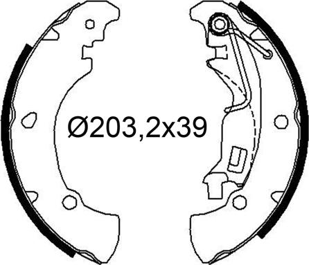 Valeo 564250 - Комплект тормозных колодок, барабанные autospares.lv