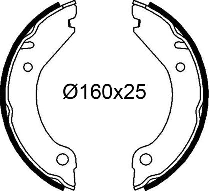 Valeo 564263 - Комплект тормозных колодок, барабанные autospares.lv