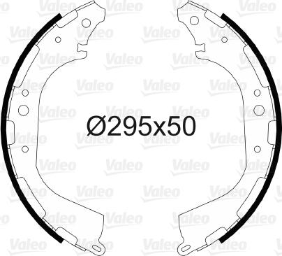 Valeo 564205 - Комплект тормозных колодок, барабанные autospares.lv