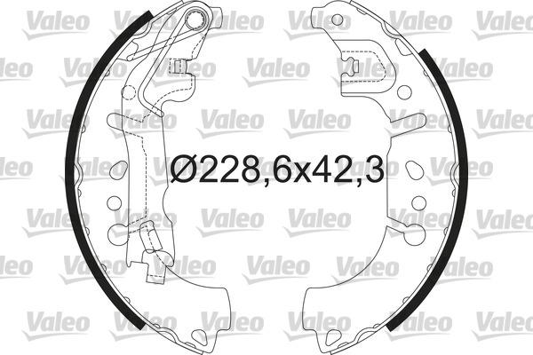 Valeo 564214 - Комплект тормозных колодок, барабанные autospares.lv