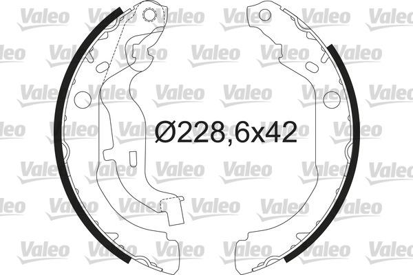 Valeo 564210 - Комплект тормозных колодок, барабанные autospares.lv