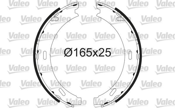Valeo 564218 - Комплект тормозов, ручник, парковка autospares.lv