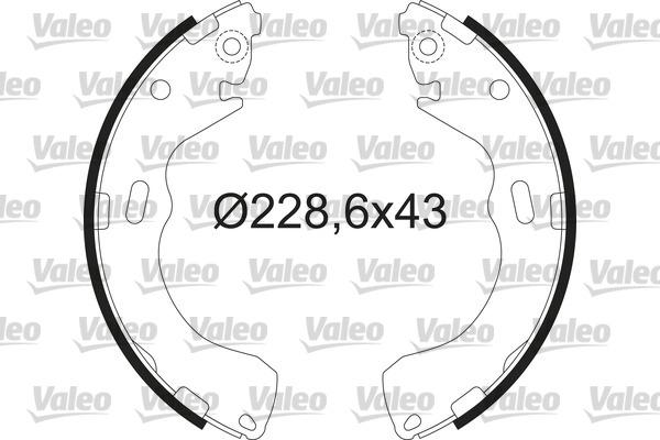 Valeo 564217 - Комплект тормозных колодок, барабанные autospares.lv