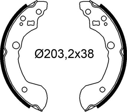 Valeo 564285 - Комплект тормозных колодок, барабанные autospares.lv