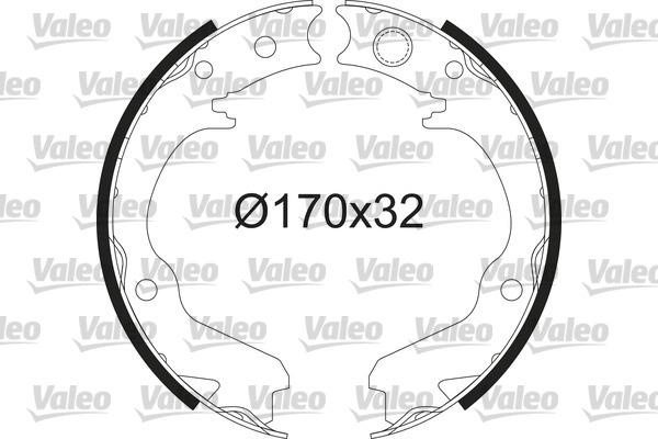 Valeo 564234 - Комплект тормозных колодок, барабанные autospares.lv