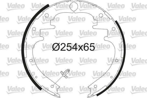 Valeo 564236 - Комплект тормозных колодок, барабанные autospares.lv