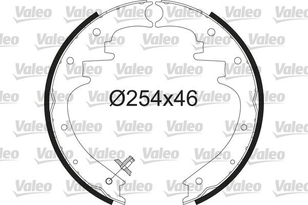 Valeo 564231 - Комплект тормозных колодок, барабанные autospares.lv