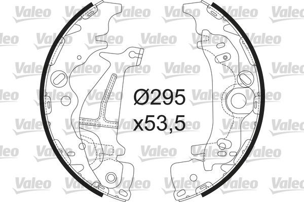 Valeo 564237 - Комплект тормозных колодок, барабанные autospares.lv