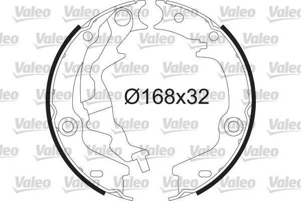 Valeo 564229 - Комплект тормозных колодок, барабанные autospares.lv