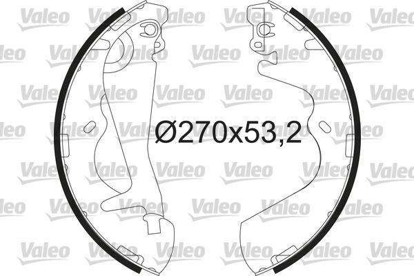 Valeo 564220 - Комплект тормозных колодок, барабанные autospares.lv