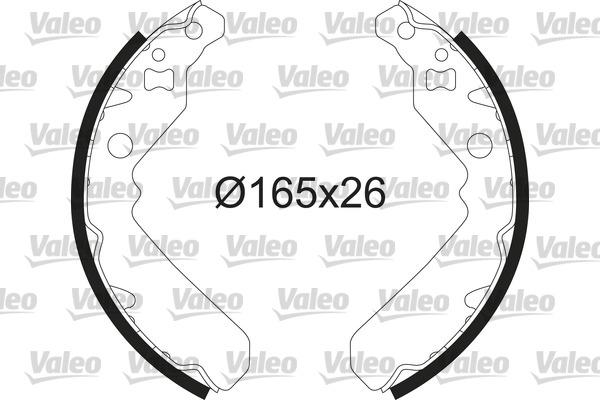 Valeo 564228 - Комплект тормозных колодок, барабанные autospares.lv