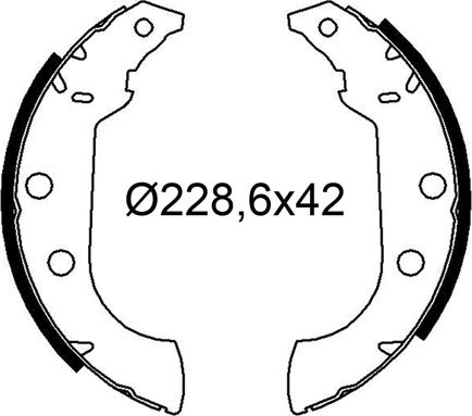 Valeo 564272 - Комплект тормозных колодок, барабанные autospares.lv