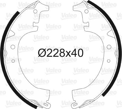 Valeo 562991 - Комплект тормозных колодок, барабанные autospares.lv