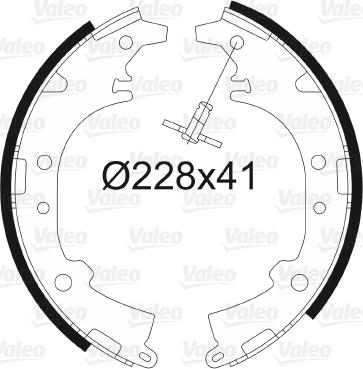 Valeo 562993 - Комплект тормозных колодок, барабанные autospares.lv