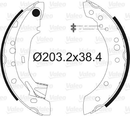 Valeo 562997 - Комплект тормозных колодок, барабанные autospares.lv