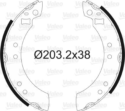 Valeo 562945 - Комплект тормозных колодок, барабанные autospares.lv