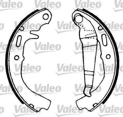 Valeo 562947 - Комплект тормозных колодок, барабанные autospares.lv