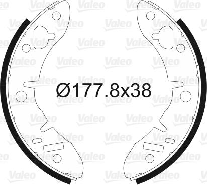 Valeo 562939 - Комплект тормозных колодок, барабанные autospares.lv