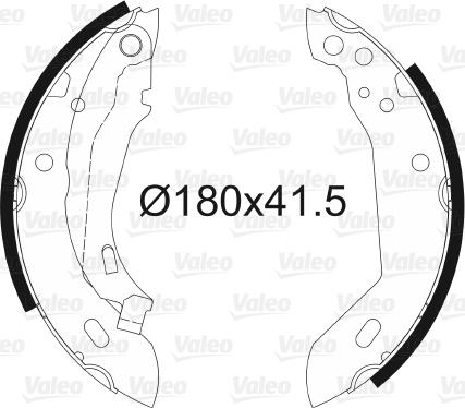 Valeo 562448 - Комплект тормозных колодок, барабанные autospares.lv