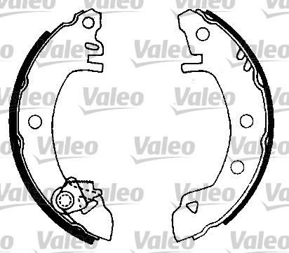 Valeo 562455 - Комплект тормозных колодок, барабанные autospares.lv