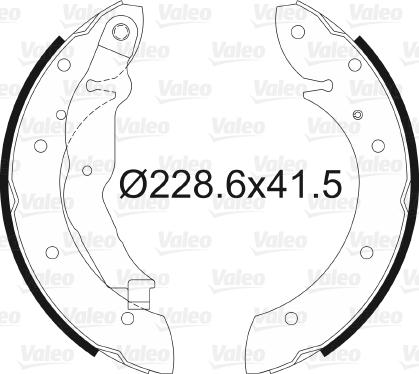 Valeo 562551 - Комплект тормозных колодок, барабанные autospares.lv