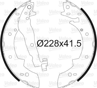 Valeo 562561 - Комплект тормозных колодок, барабанные autospares.lv