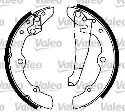 Valeo 562501 - Комплект тормозных колодок, барабанные autospares.lv