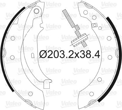 Valeo 562581 - Тормозные башмаки, барабанные autospares.lv