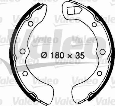 Valeo 562696 - Комплект тормозных колодок, барабанные autospares.lv