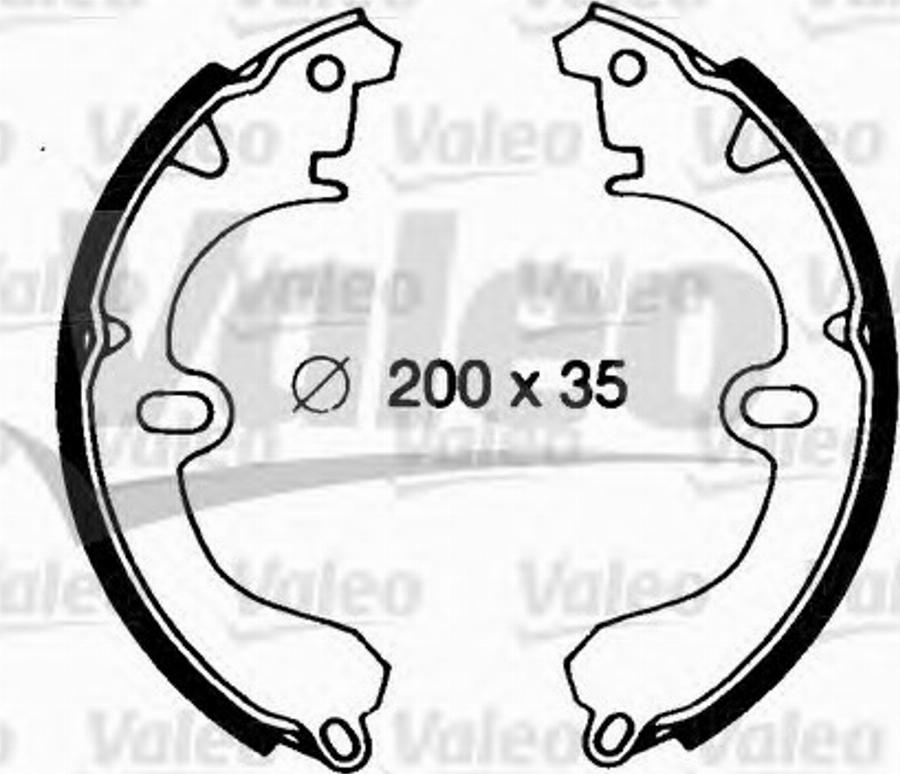 Valeo 562690 - Комплект тормозных колодок, барабанные autospares.lv