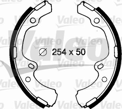 Valeo 562691 - Комплект тормозных колодок, барабанные autospares.lv