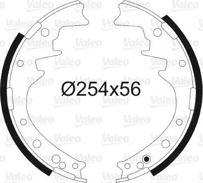 Valeo 562692 - Комплект тормозных колодок, барабанные autospares.lv