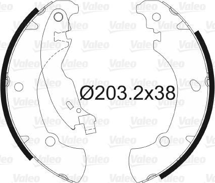 Valeo 562649 - Комплект тормозных колодок, барабанные autospares.lv