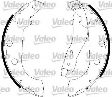 Valeo 562644 - Комплект тормозных колодок, барабанные autospares.lv