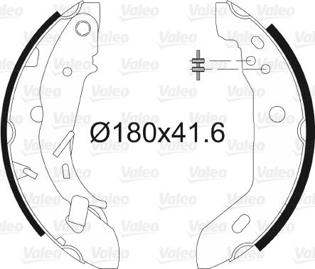 Valeo 562645 - Комплект тормозных колодок, барабанные autospares.lv