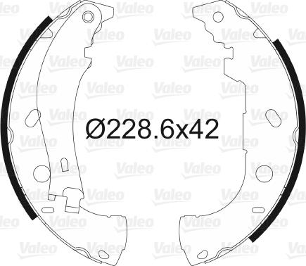 Valeo 562646 - Комплект тормозных колодок, барабанные autospares.lv