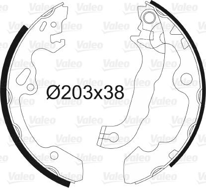 Valeo 562648 - Комплект тормозных колодок, барабанные autospares.lv