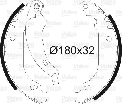 Valeo 562650 - Тормозные башмаки, барабанные autospares.lv